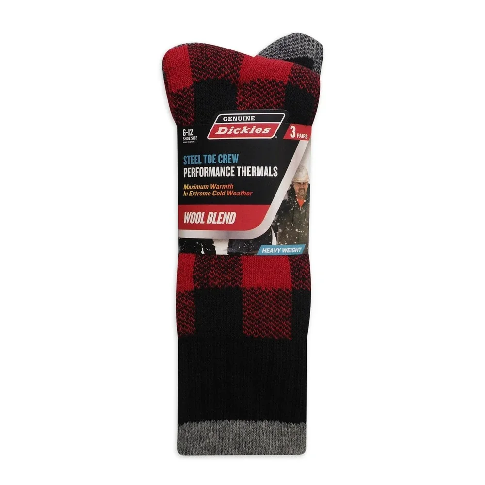 9 Pairs of Genuine Dickies Steel Toe Crew Performance Thermal Socks‎ 3 packs NEW